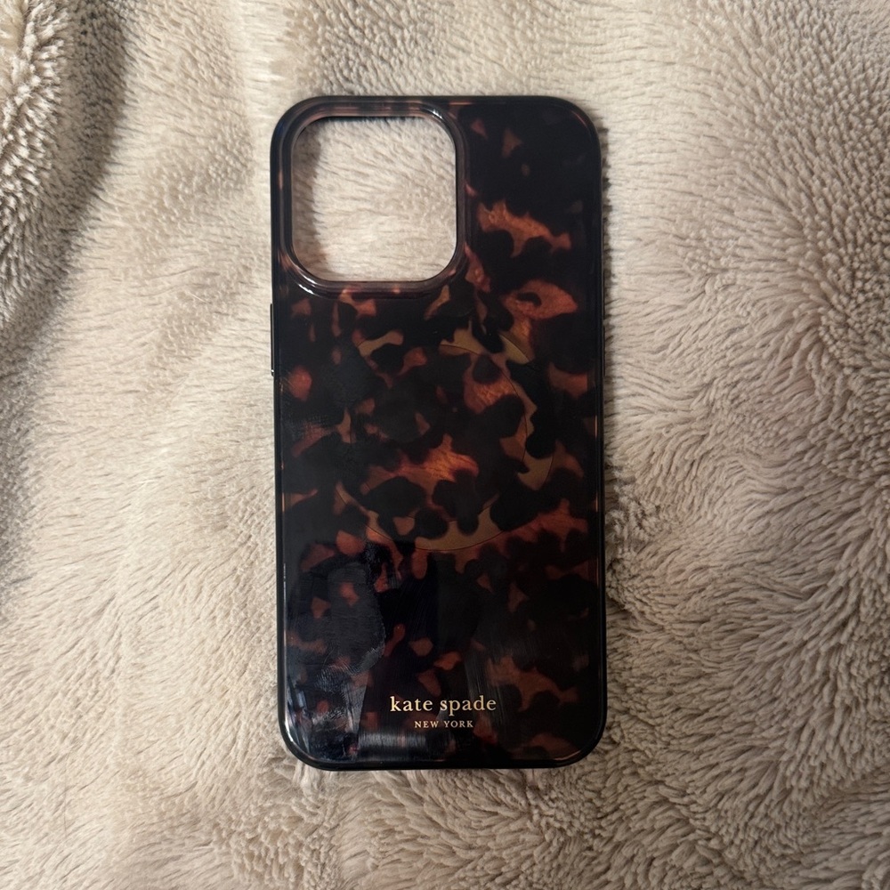 Kate Spade Black and Brown Tortoise iPhone 15 pro max Case